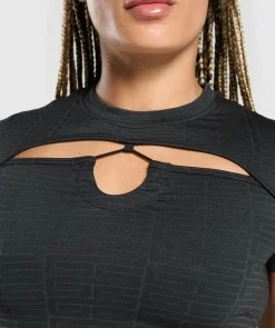 Adapt Monogram Seamless Ruched Crop Top