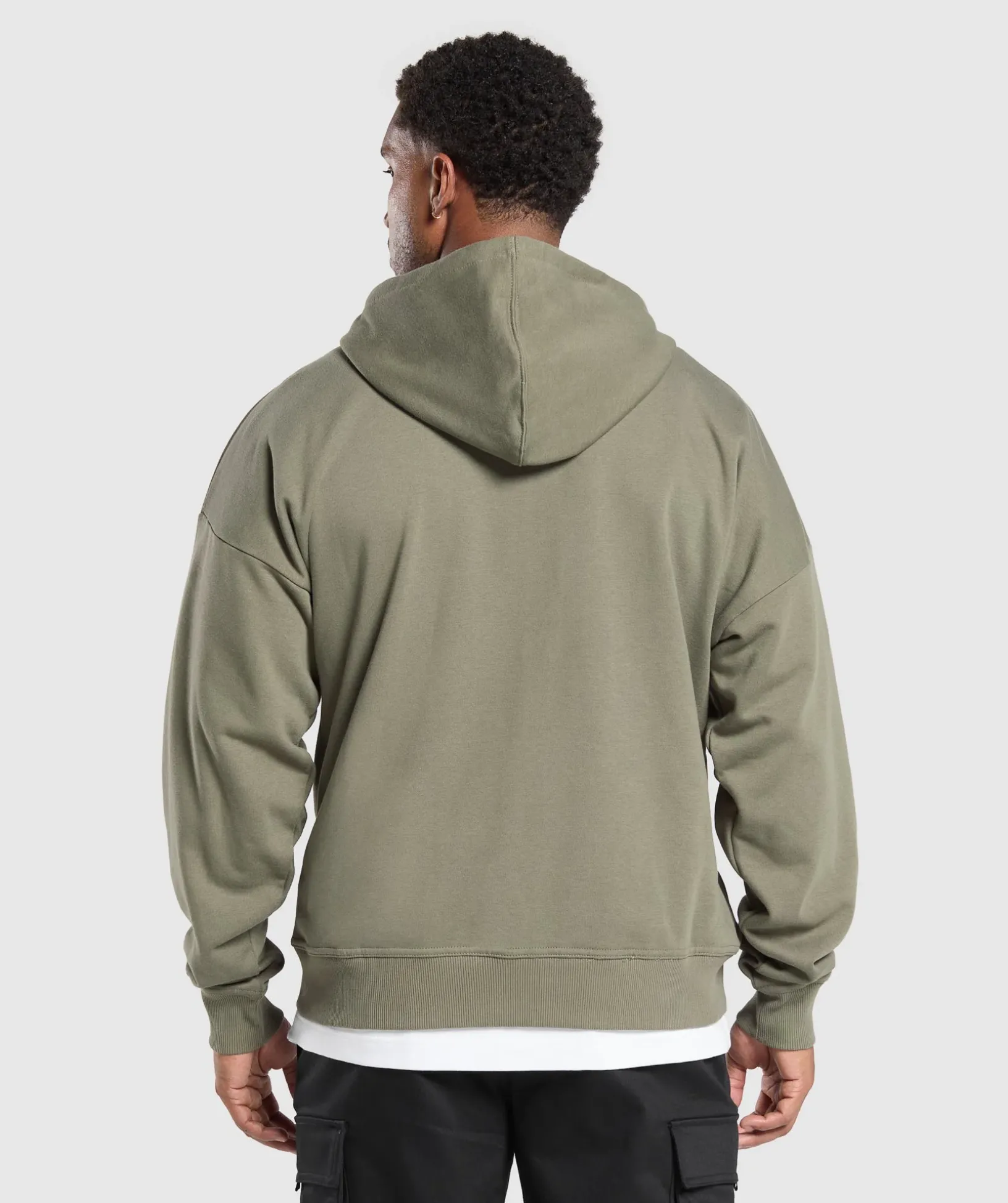 Crest Oversized Zip Up Hoodie