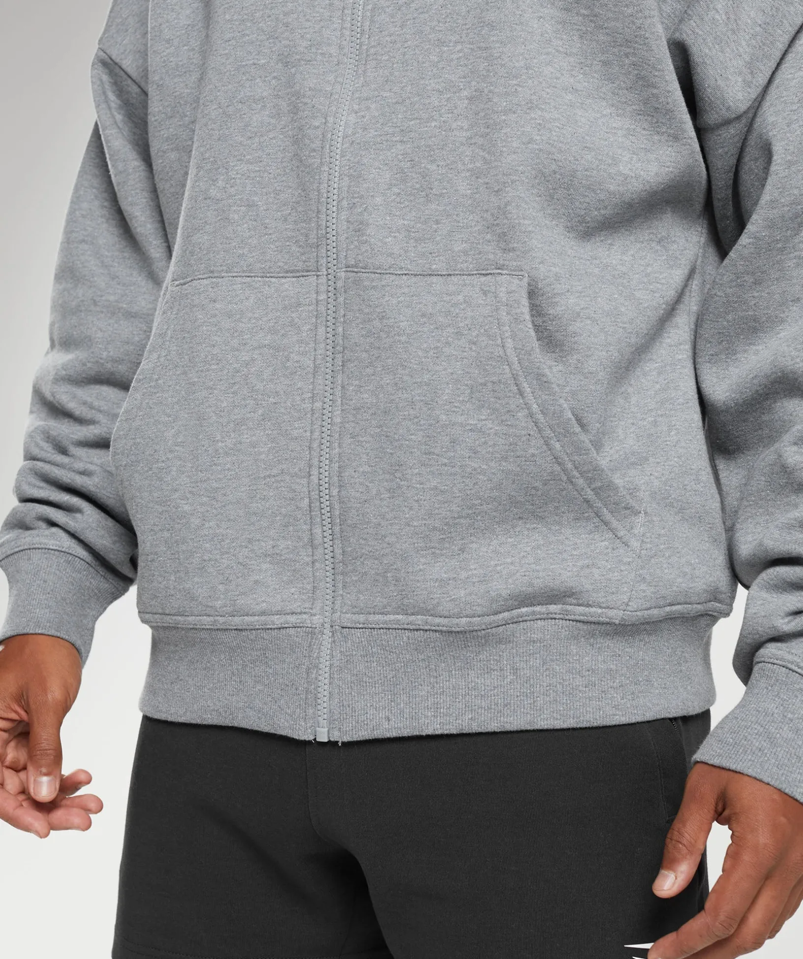 Crest Oversized Zip Up Hoodie