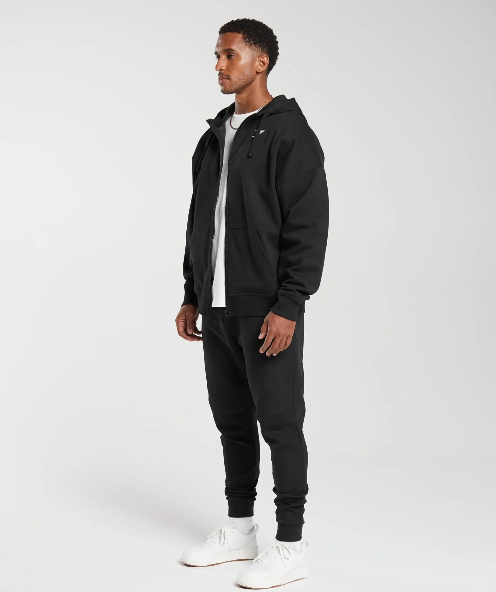 Crest Oversized Zip Up Hoodie