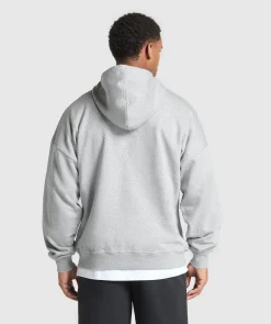 Crest Oversized Zip Up Hoodie