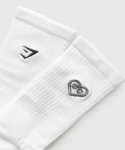 Graphic Heart Crew Sock Single