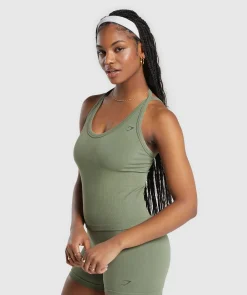 Ribbed Cotton Seamless Tank