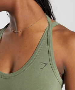 Ribbed Cotton Seamless Tank